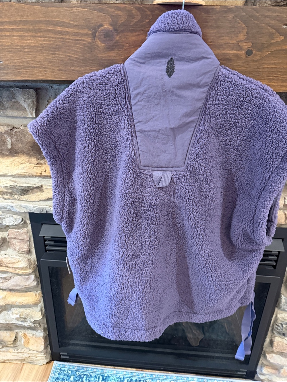Free People Lavender Sherpa Snap-Front Vest - Picture 7 of 7